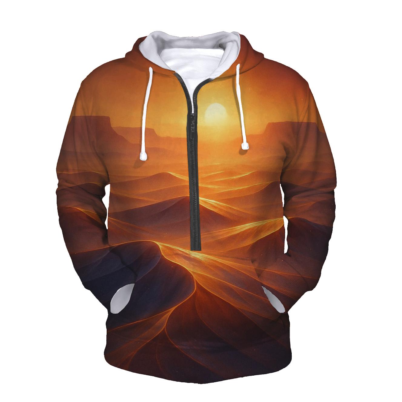 Saffron Mirage Over Glass Dunes zip-up hoodies