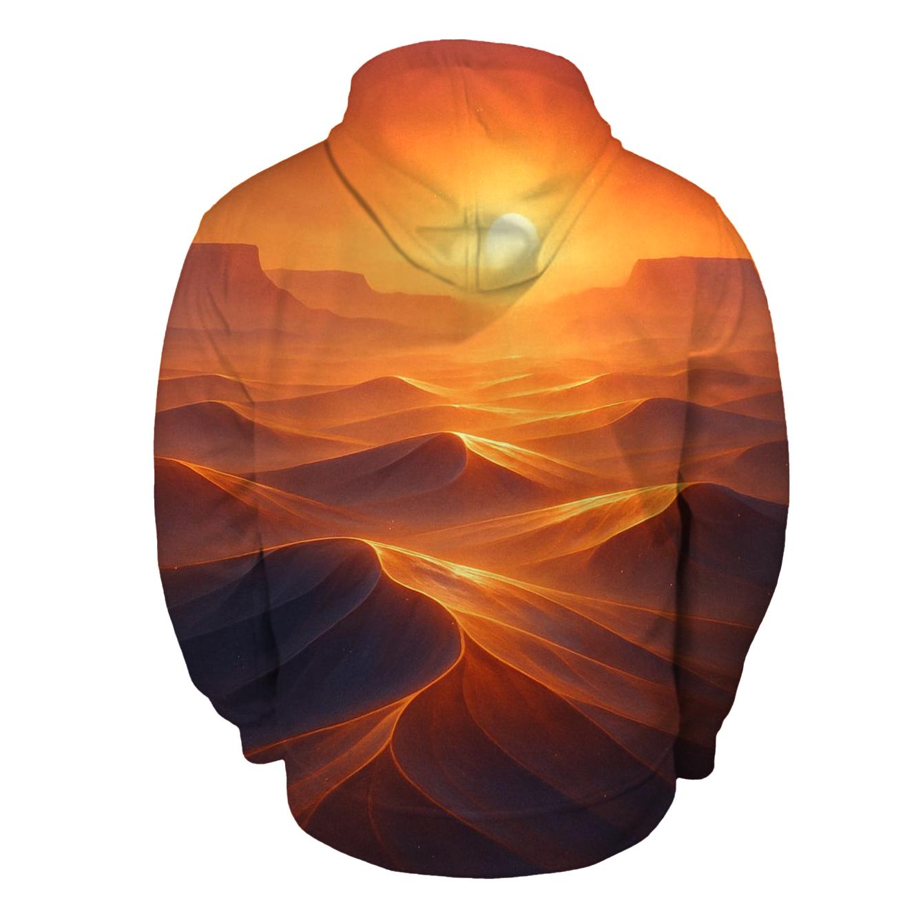 Saffron Mirage Over Glass Dunes zip-up hoodies