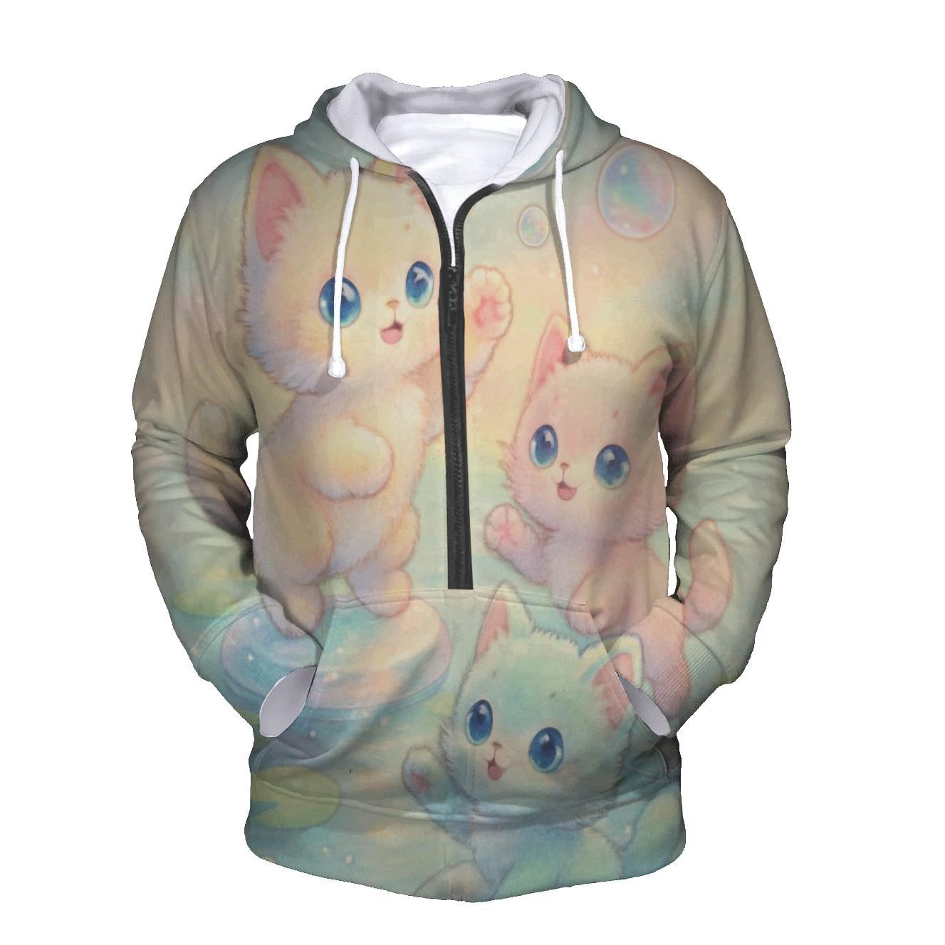 Crystal Lagoon Kittens Bubble Dance premium hoodies
