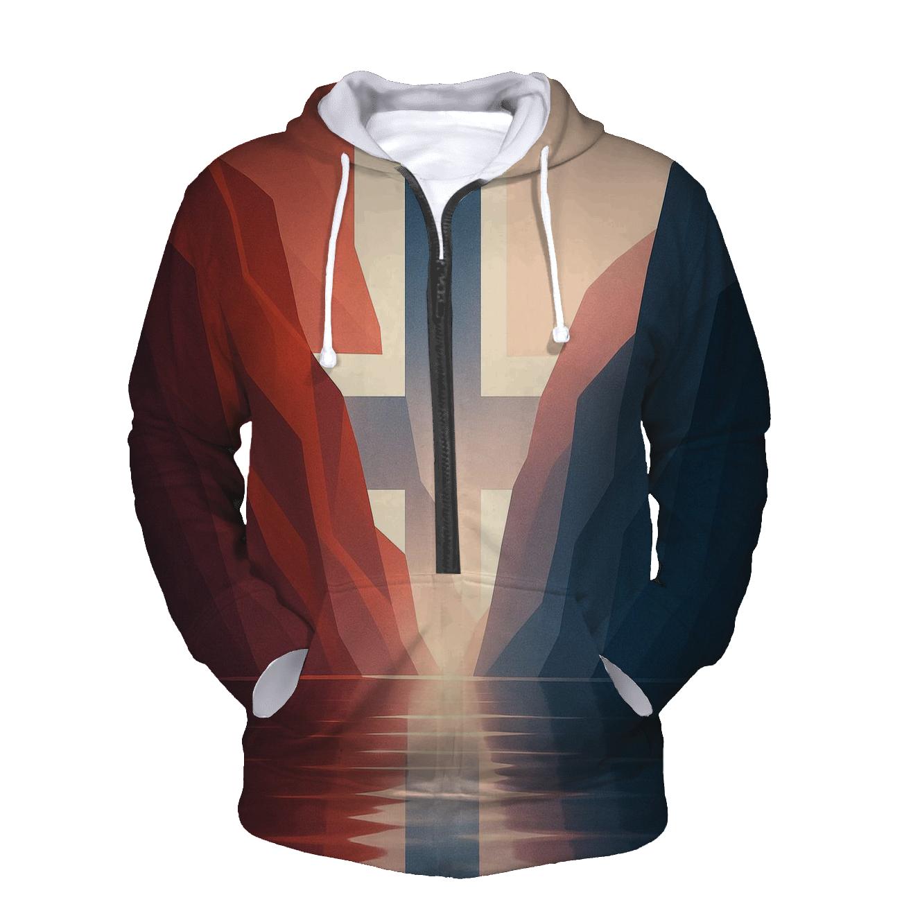 Aurora Geometry Norway custom hoodies