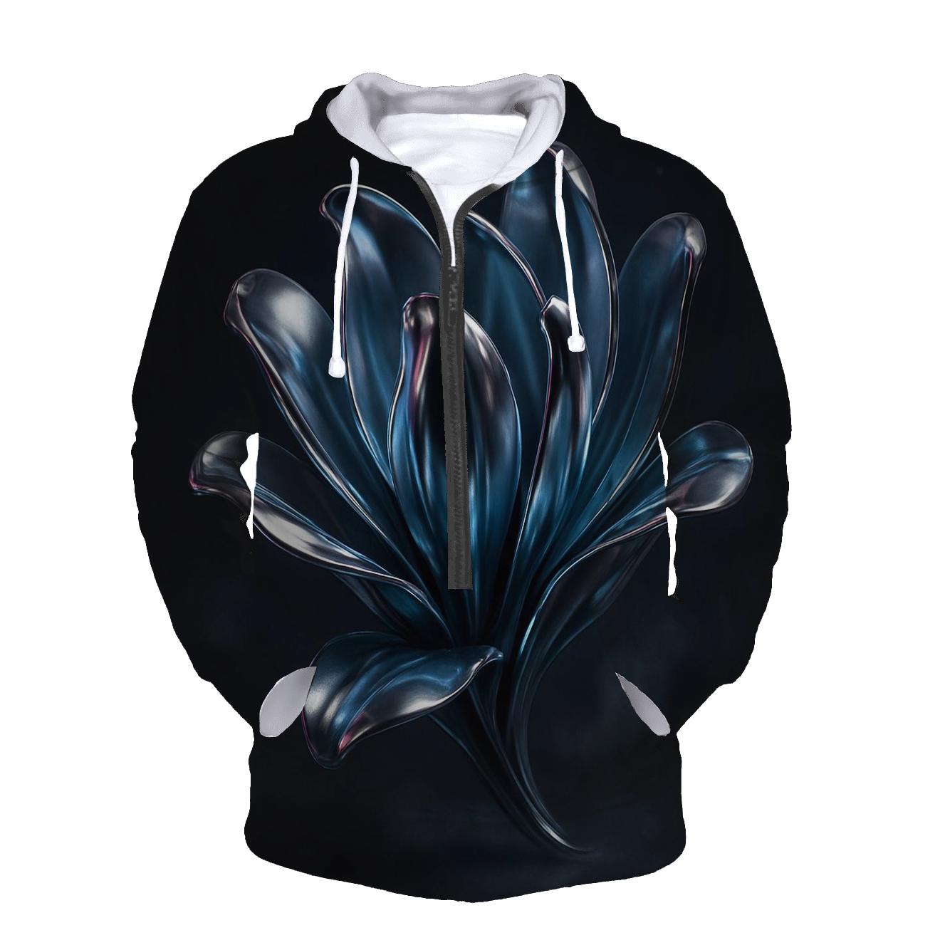 Chrome Bloom Nebula Sculpture designer hoodies