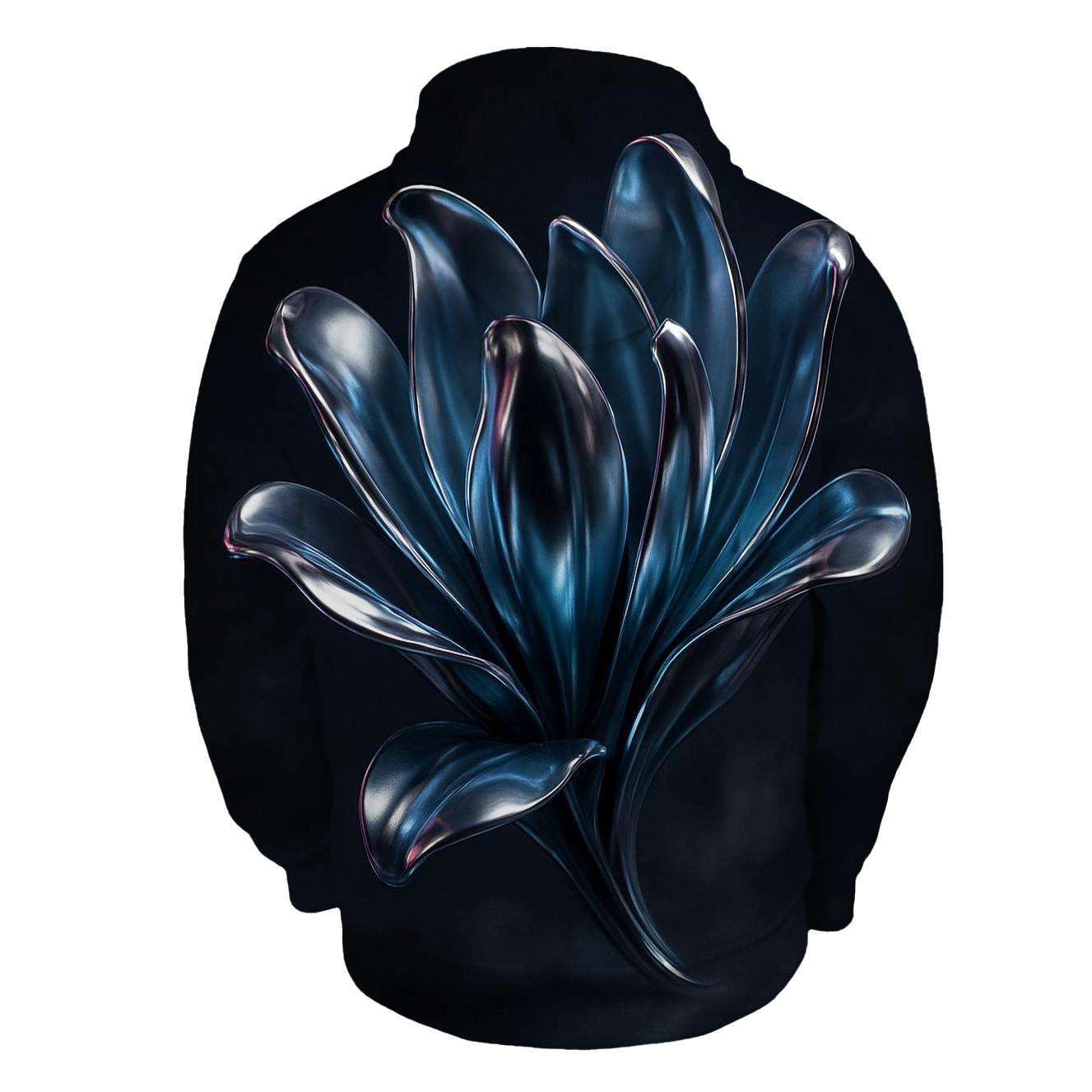 Chrome Bloom Nebula Sculpture designer hoodies