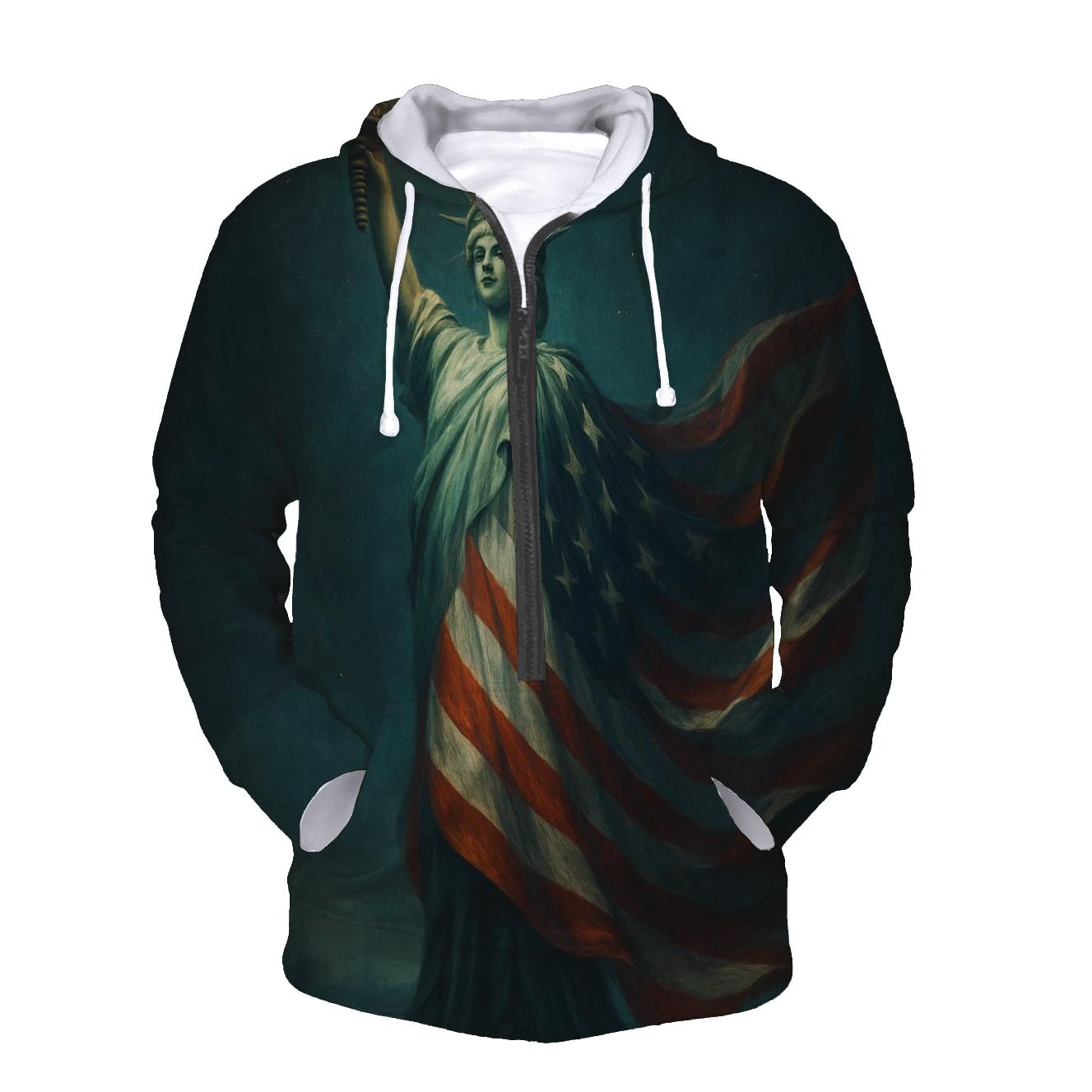 Liberty Lantern In Midnight Harbor premium hoodies