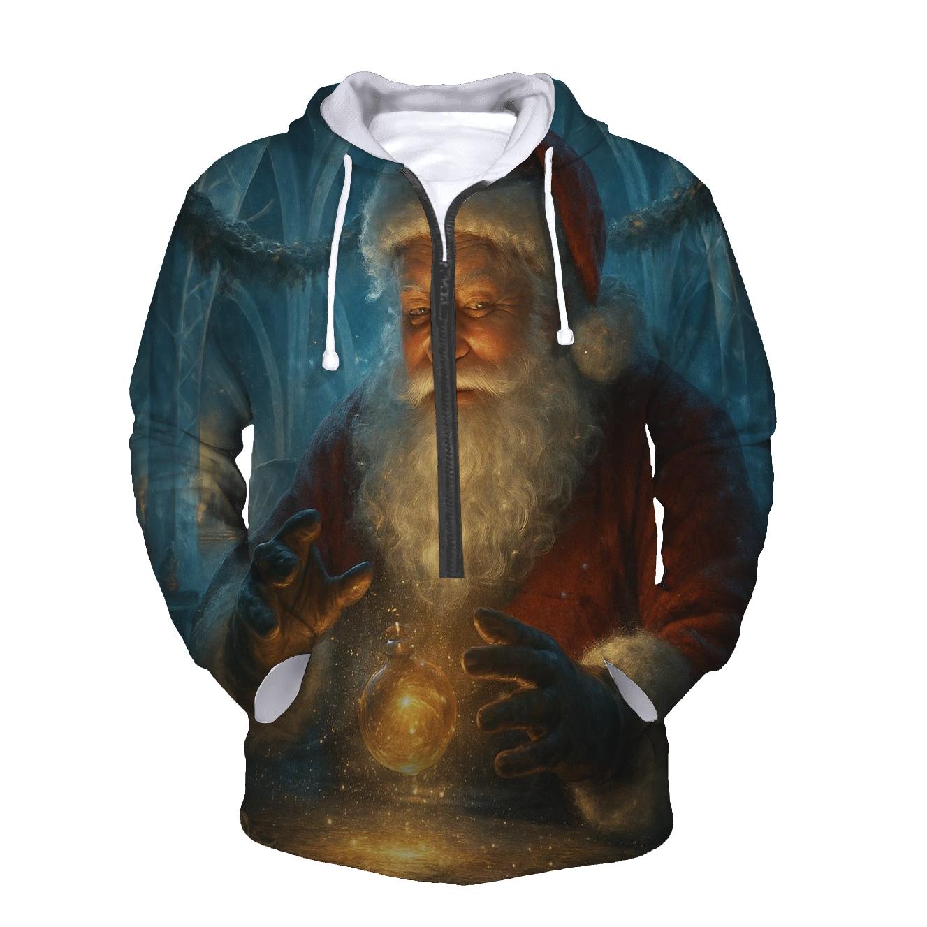 Crystal Workshop Santa And The Stardust Toy Forge zip-up hoodies