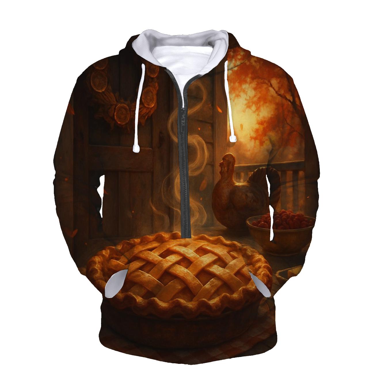 Golden Hour Porch Pie Cooling embroidered hoodies