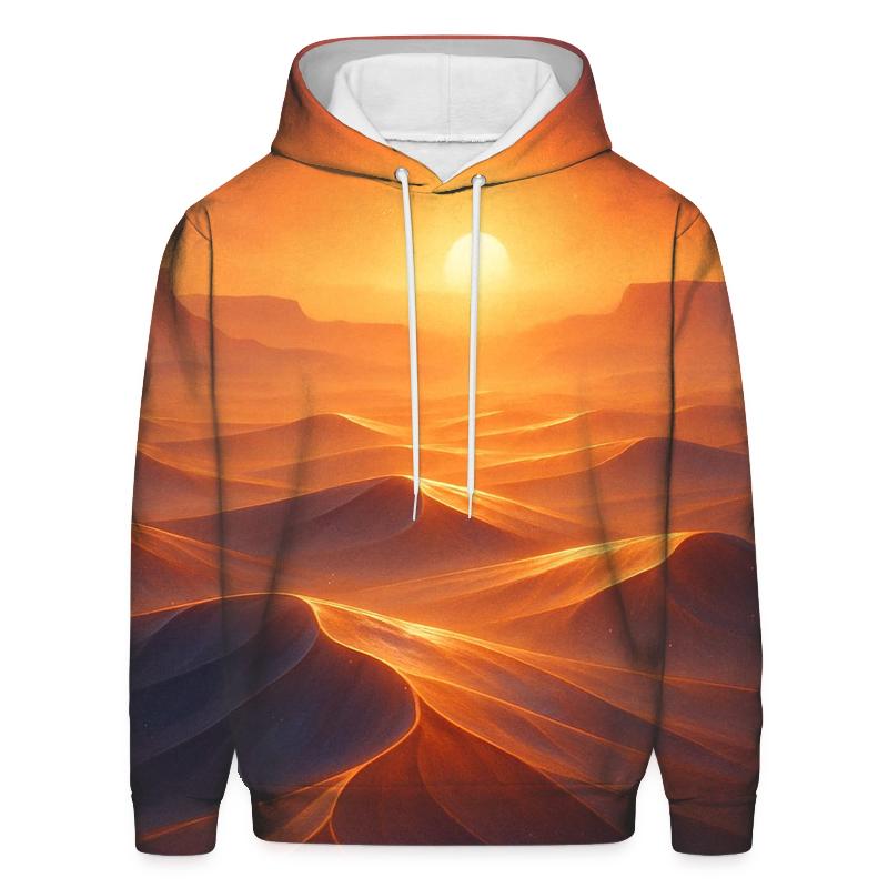 Saffron Mirage Over Glass Dunes hoodie designs