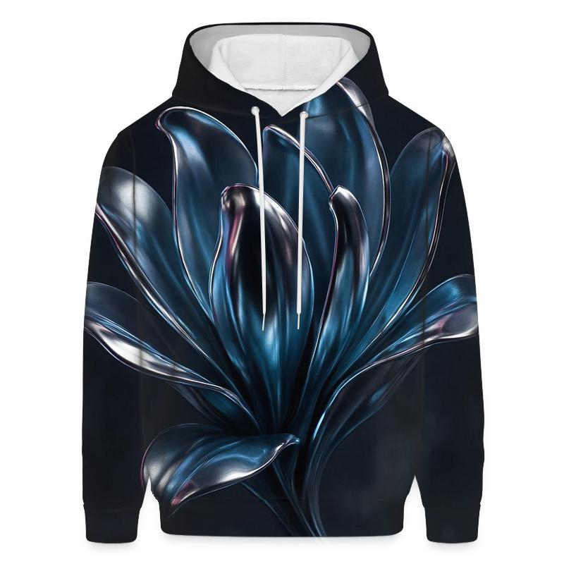 Chrome Bloom Nebula Sculpture premium hoodies