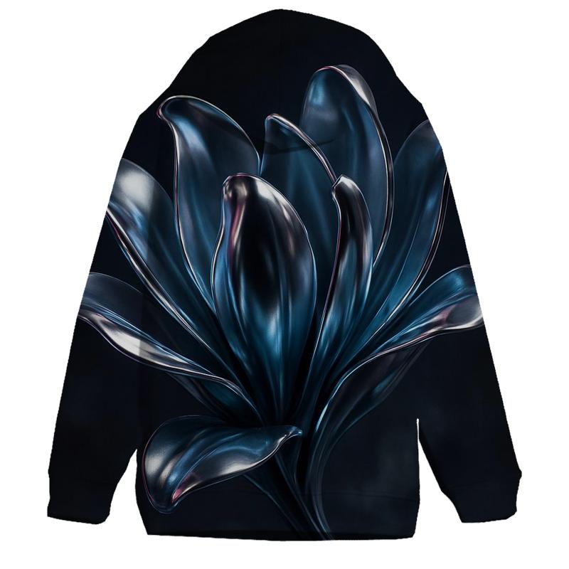 Chrome Bloom Nebula Sculpture premium hoodies