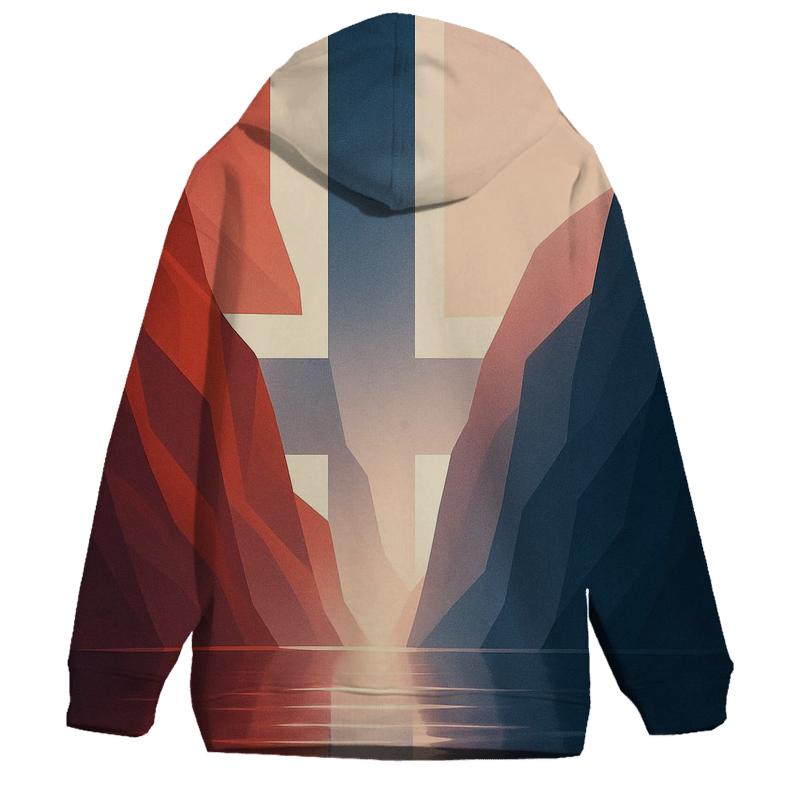 Aurora Geometry Norway embroidered hoodies