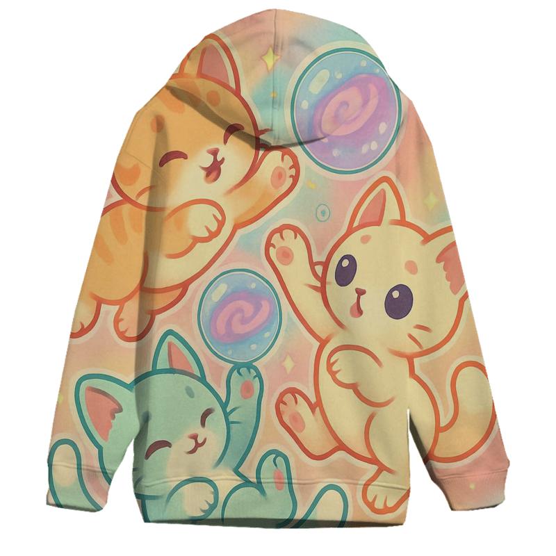 Candy Cloud Kittens In Bubble Orbit designer hoodies