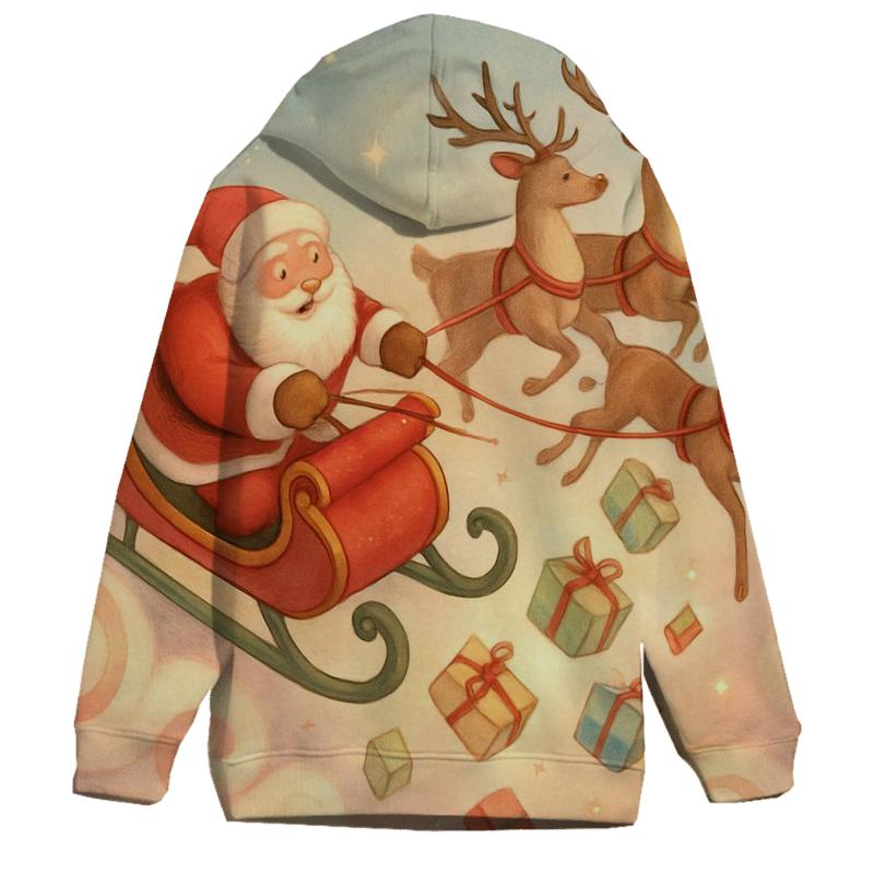 Storybook Sleigh Dive Through Candy Cloud Skies lightweight hoodies