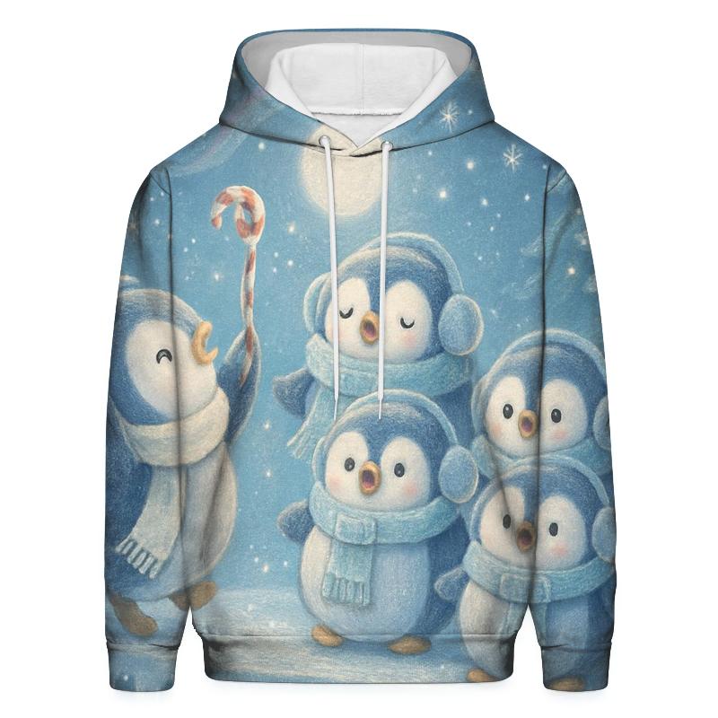 Penguin Choir On Icicle Stage zip-up hoodies