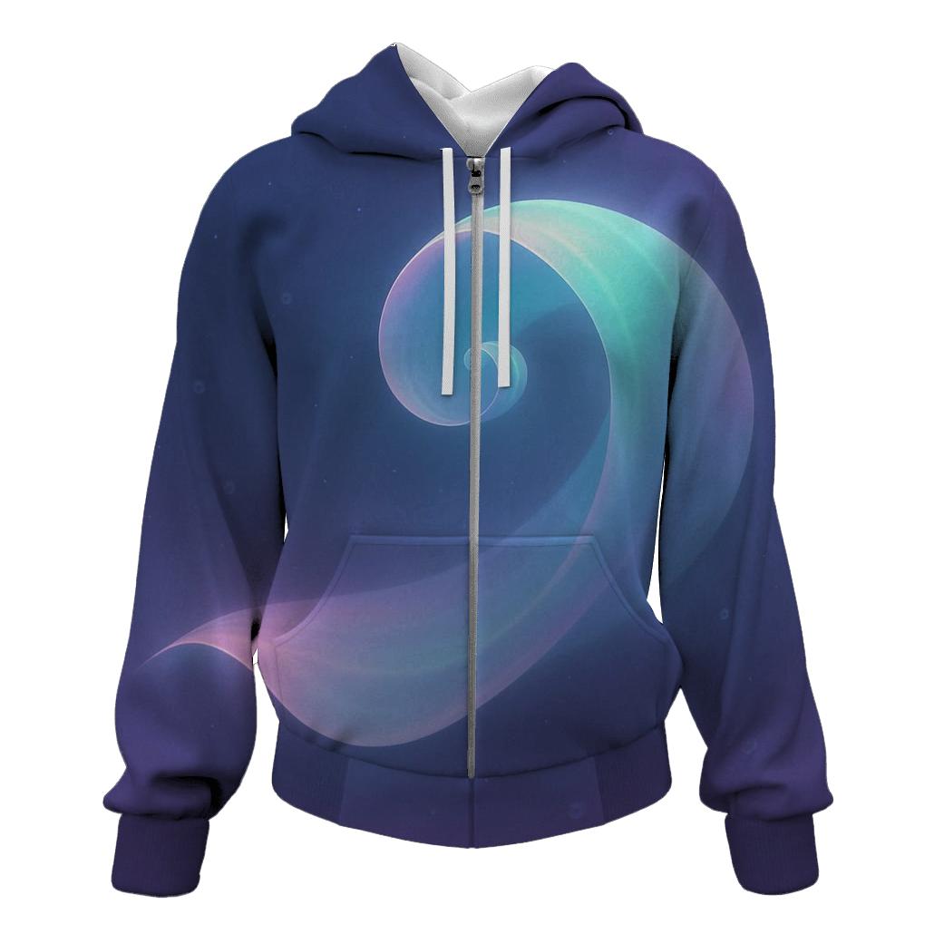 Prismatic Tidal Ribbon lightweight hoodies