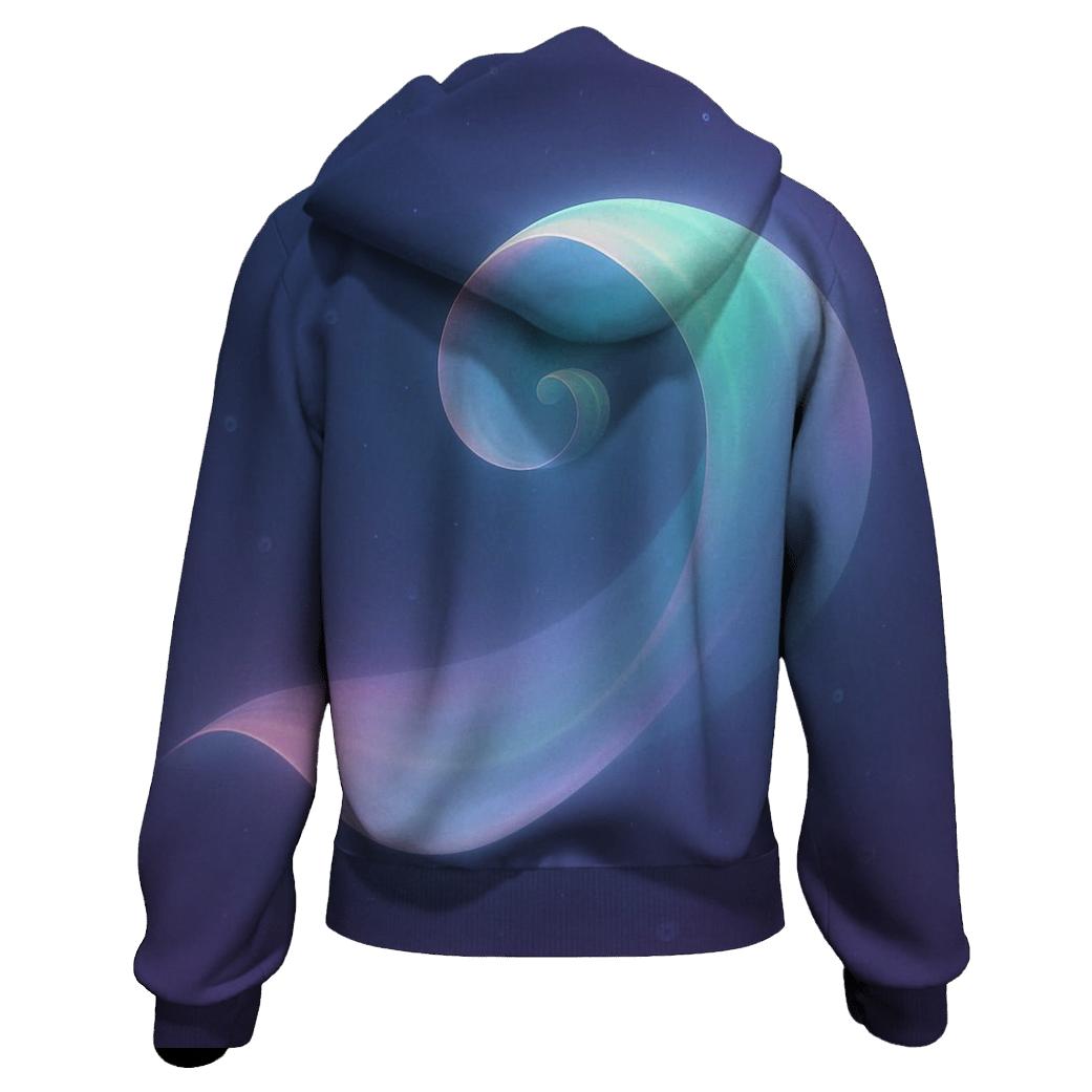 Prismatic Tidal Ribbon lightweight hoodies