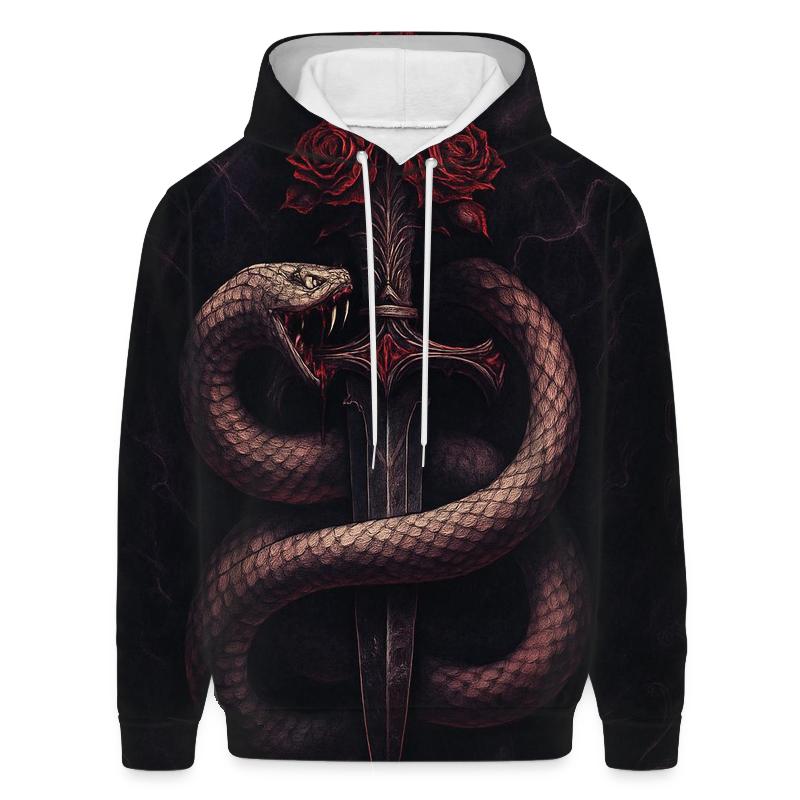 Serpent Dagger Covenant In Black Velvet Smoke printed hoodies