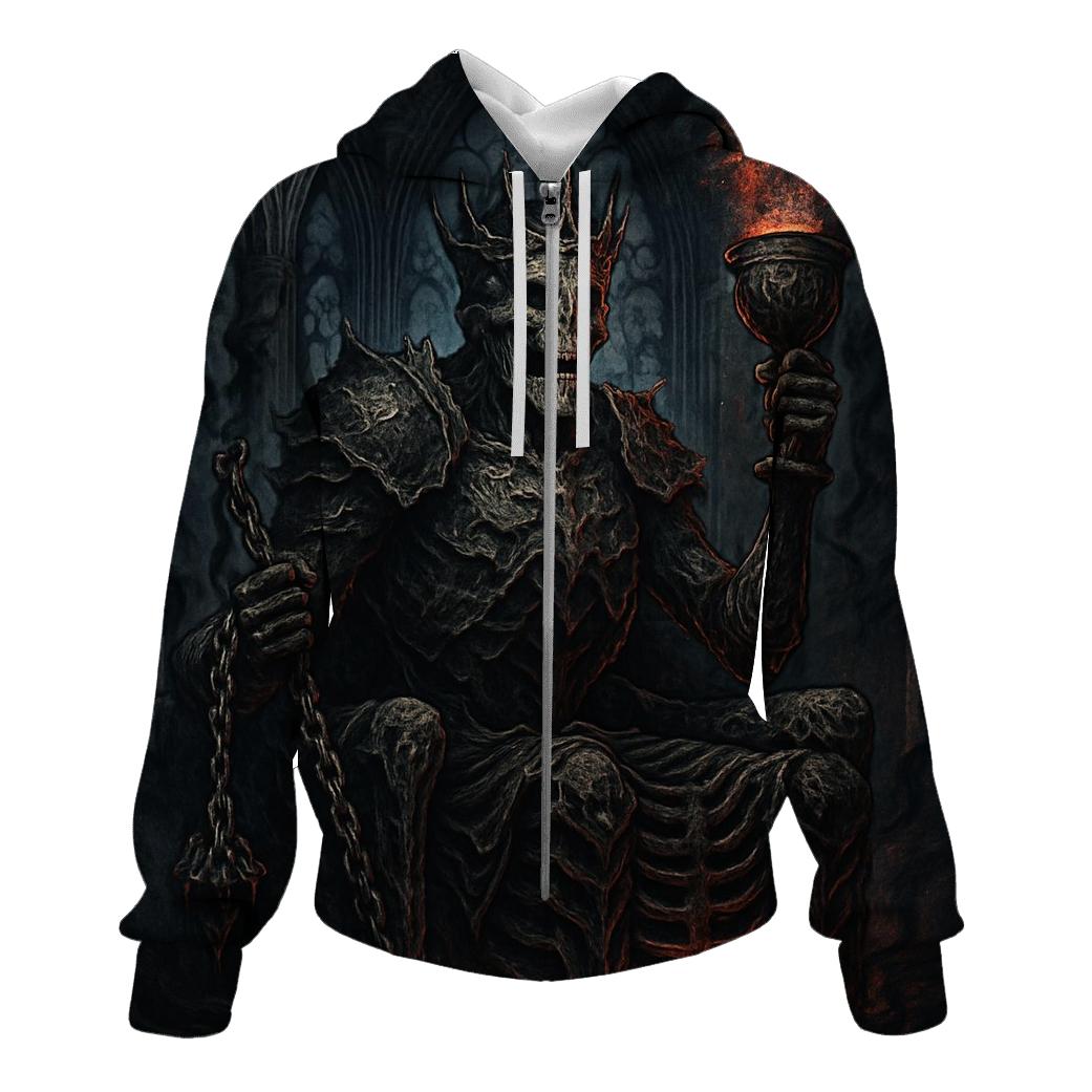 Throne Of The Ashen Skeleton King heavyweight hoodies