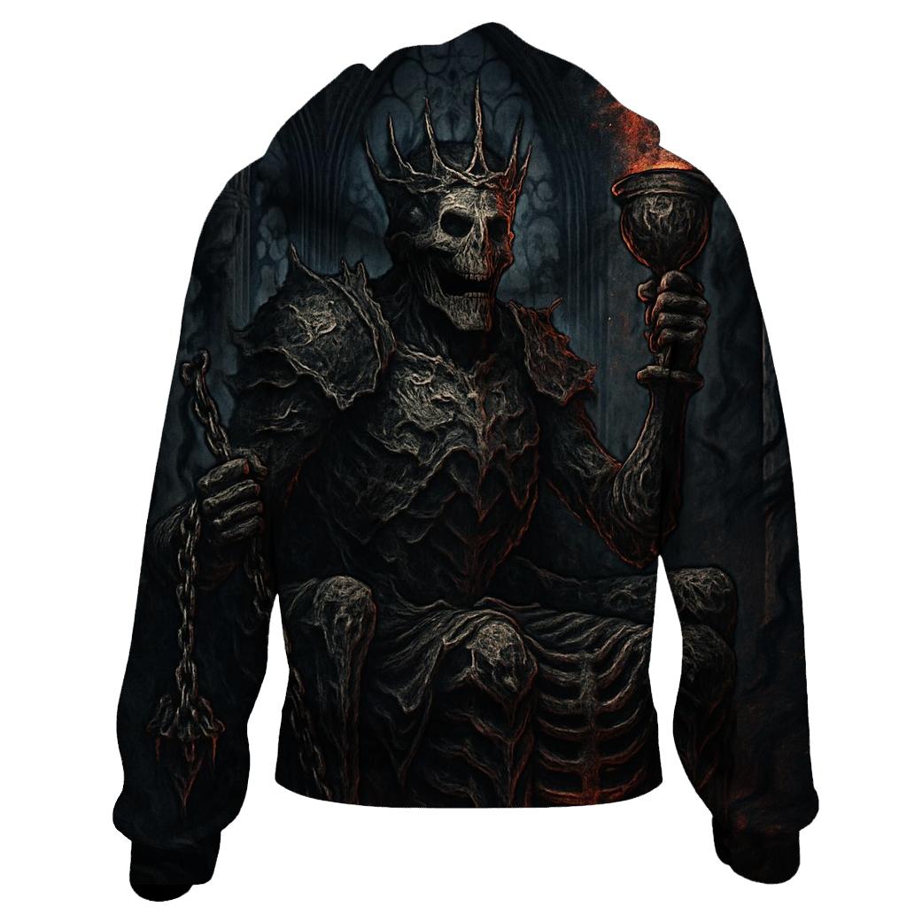 Throne Of The Ashen Skeleton King heavyweight hoodies