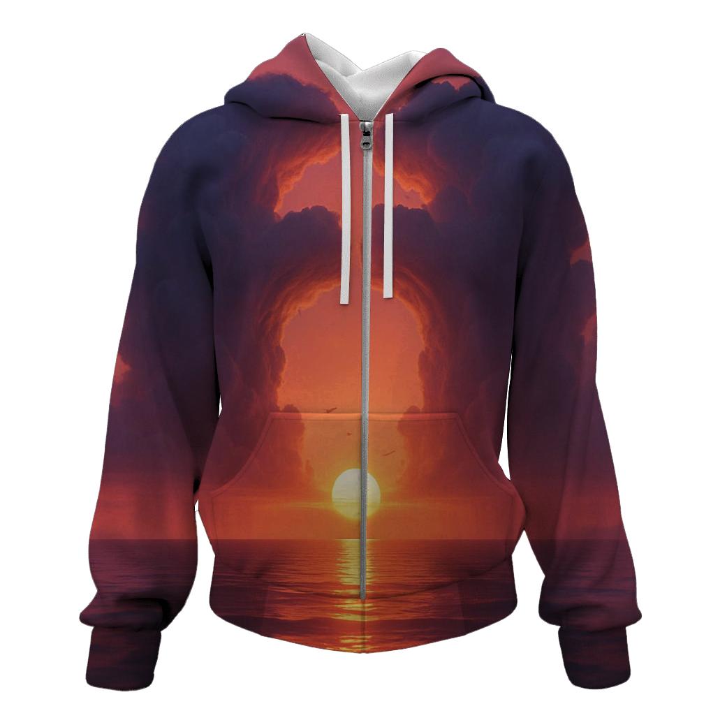 Cathedral Clouds At The Horizon Line lightweight hoodies