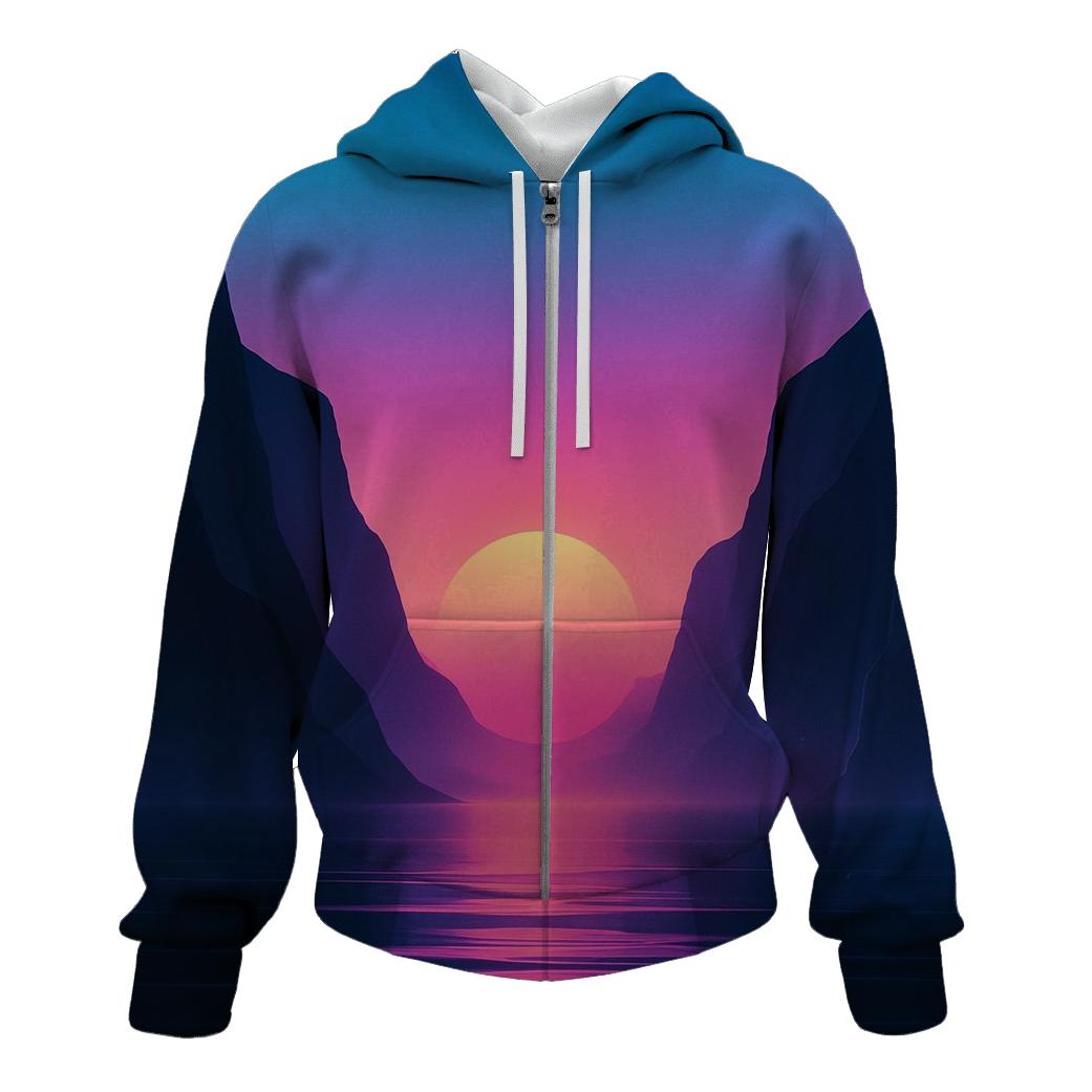 Neon Fjord Sundown Drift hoodie styles