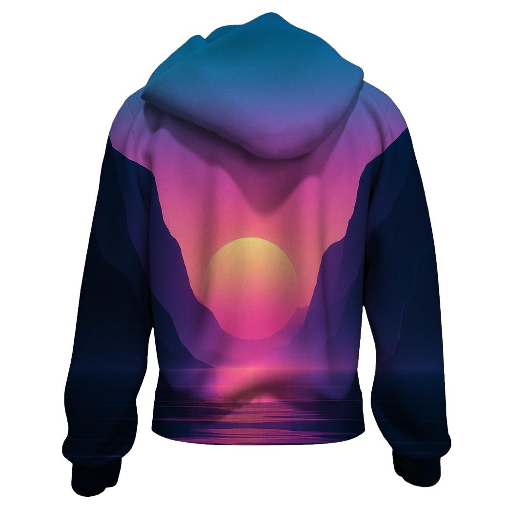 Neon Fjord Sundown Drift hoodie styles