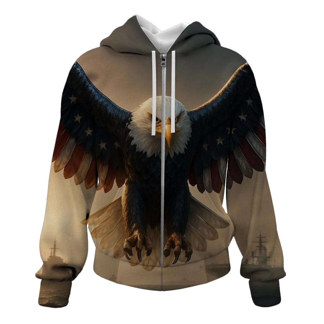 Eagle Of Steel Over The Harbor Of Light hoodies fashion