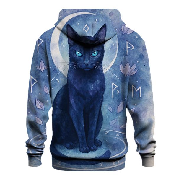 Moonlit Rune Guardian Cat premium hoodies