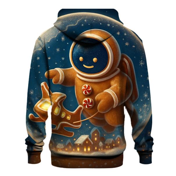 Gingerbread Spaceport Snowglobe Landing heavyweight hoodies