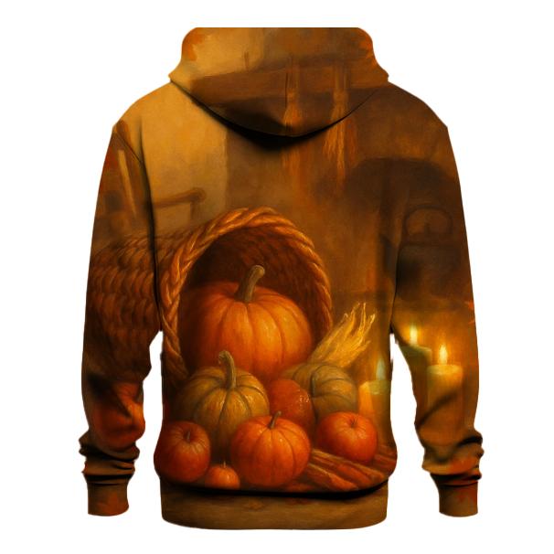 Candlelit Cornucopia Hearth graphic hoodies