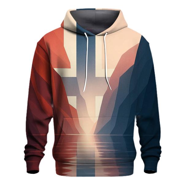 Aurora Geometry Norway pullover hoodies