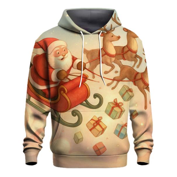 Storybook Sleigh Dive Through Candy Cloud Skies graphic hoodies