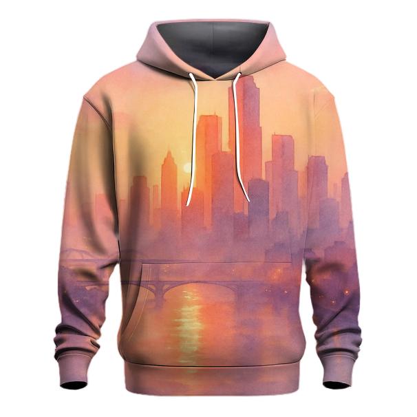Orchid Skyline Afterglow River custom hoodies