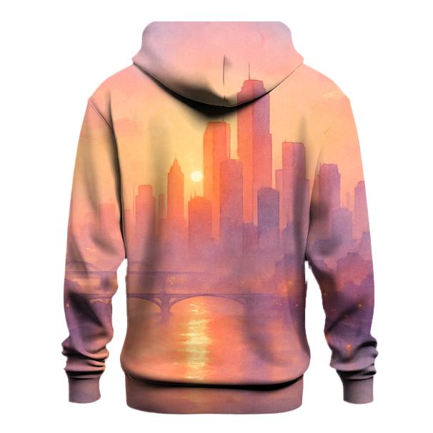 Orchid Skyline Afterglow River custom hoodies