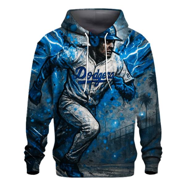 Graffiti Winged Runner Through Blue Lightning Basepaths hoodie styles