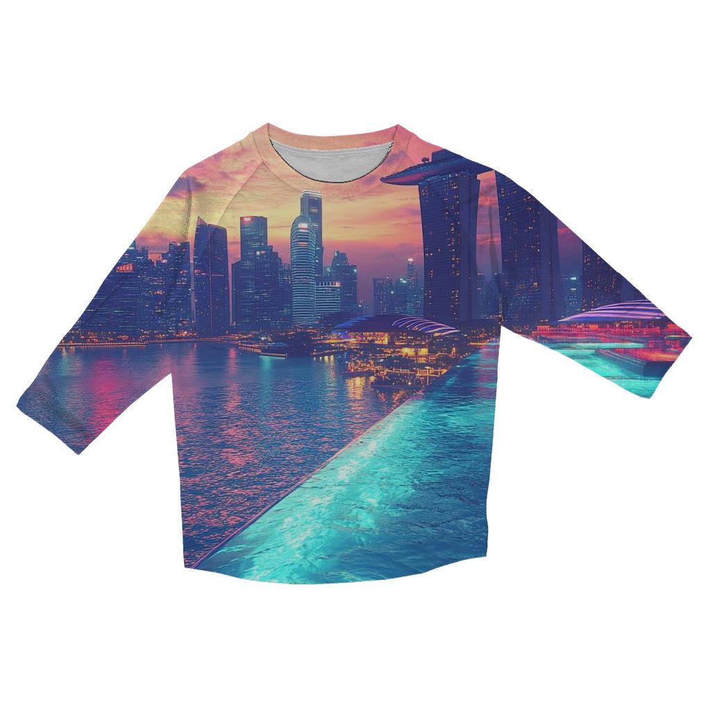 Marina Bay Sands Singapore personalized 3/4 sleeve tees