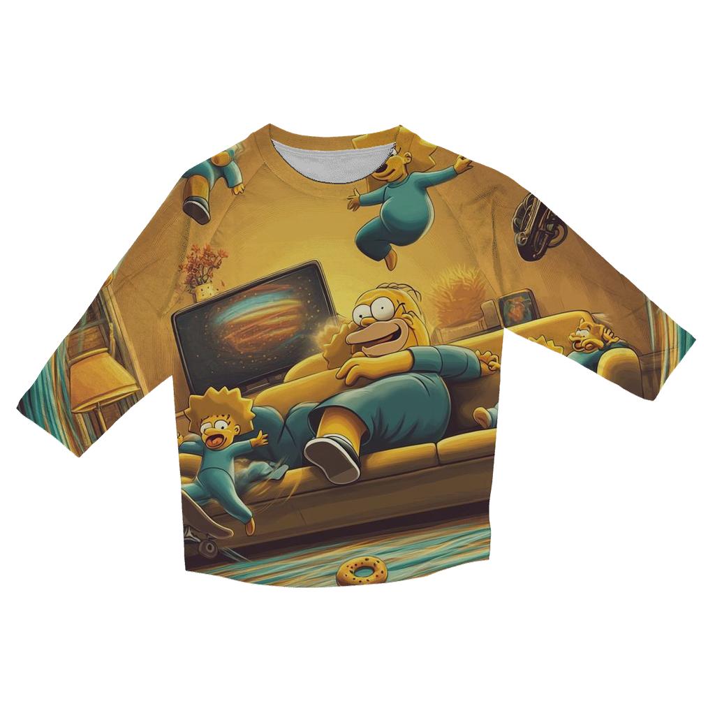 Couch Gag Time Loop Living Room stylish quarter sleeve tops