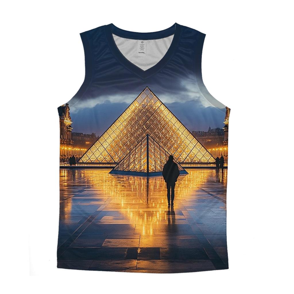 Louvre Museum Paris sports performance tank tops
