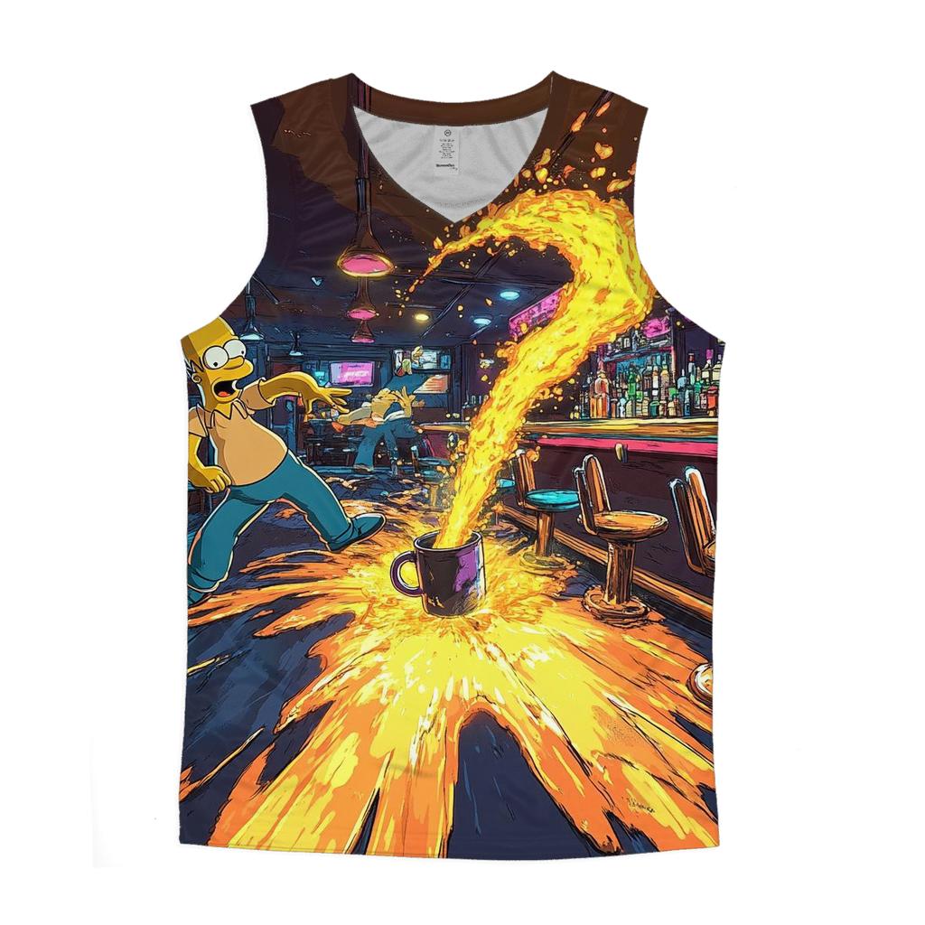 Moes Tavern Neon Spill Dimension casual summer tank tops