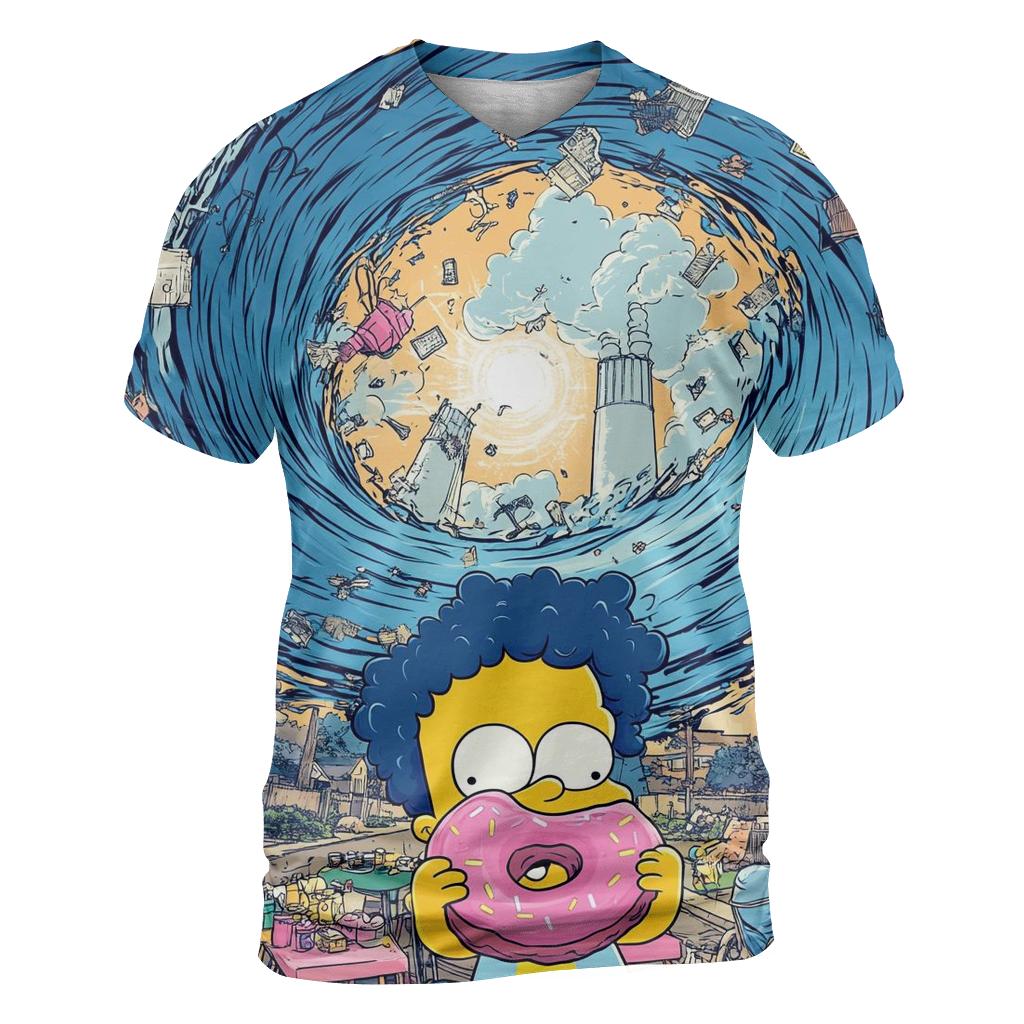 Springfield Yard Sale Vortex vibrant all-over design tees