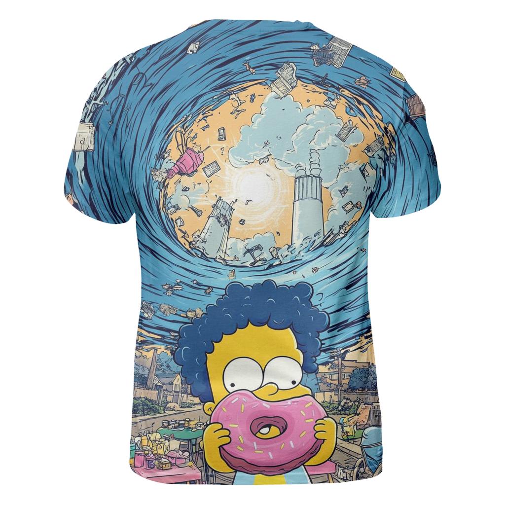 Springfield Yard Sale Vortex vibrant all-over design tees