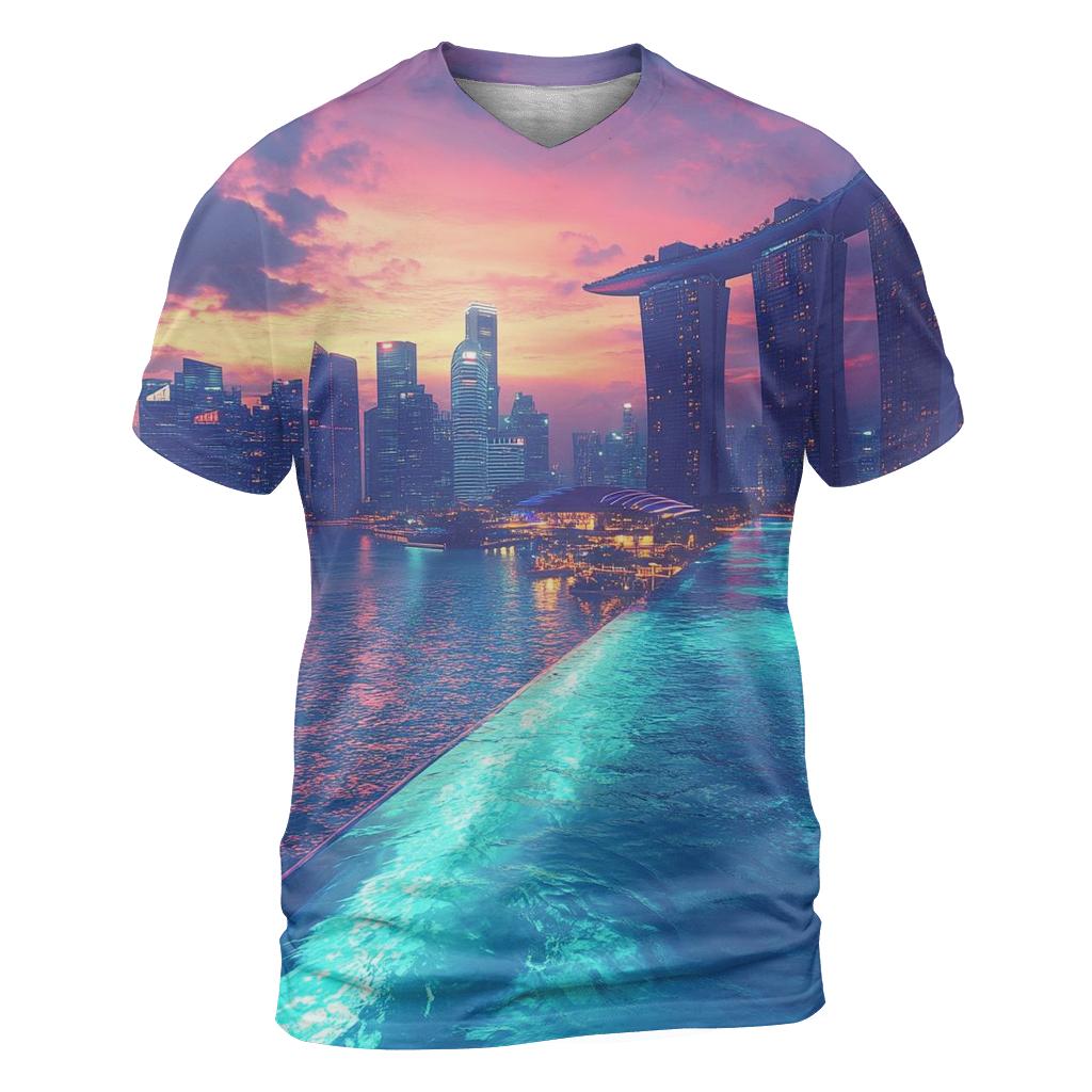 Marina Bay Sands Singapore personalized full print shirts