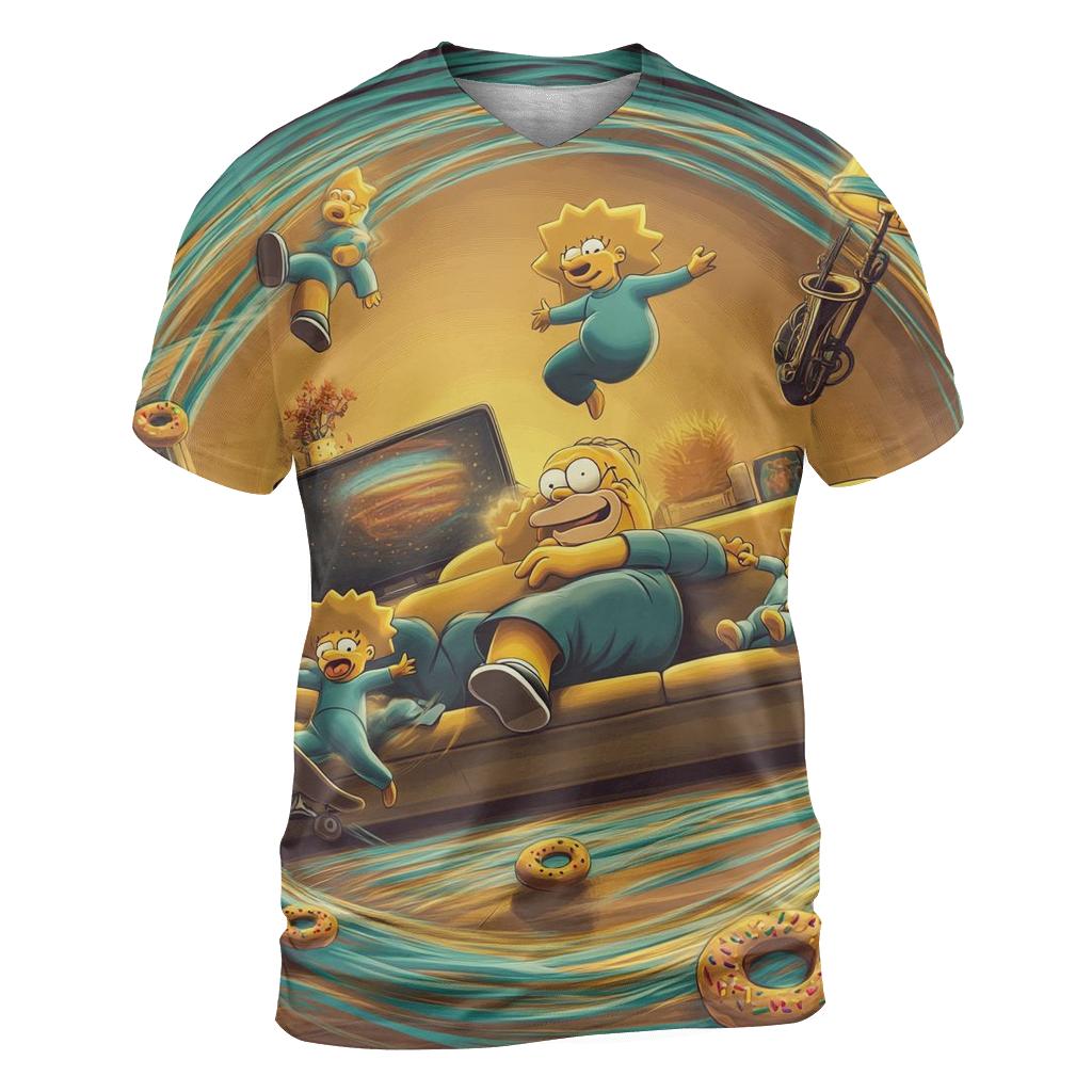 Couch Gag Time Loop Living Room custom all-over print shirts