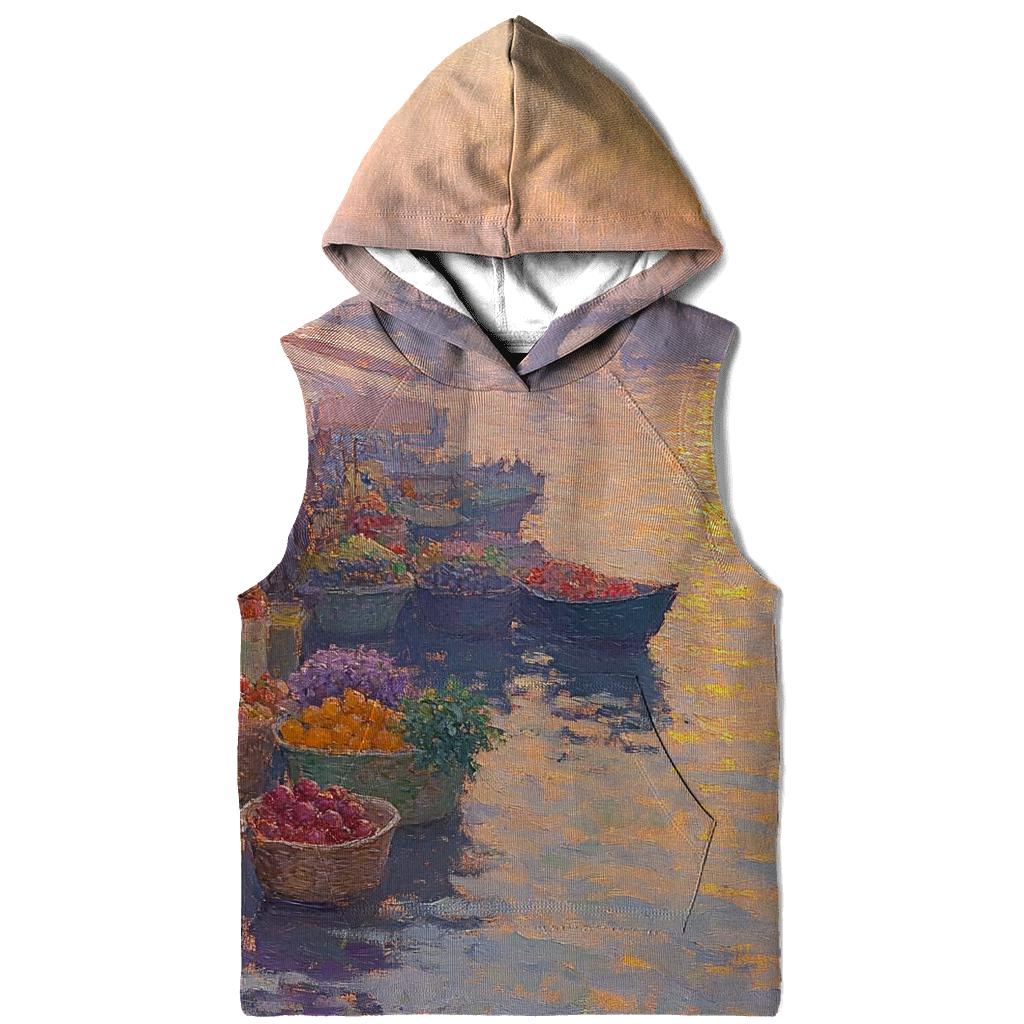 Claude Monet Inspired Sunrise Over Quiet River Market custom hoodies