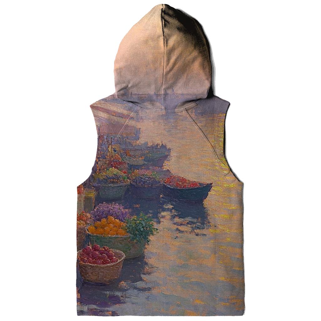 Claude Monet Inspired Sunrise Over Quiet River Market custom hoodies