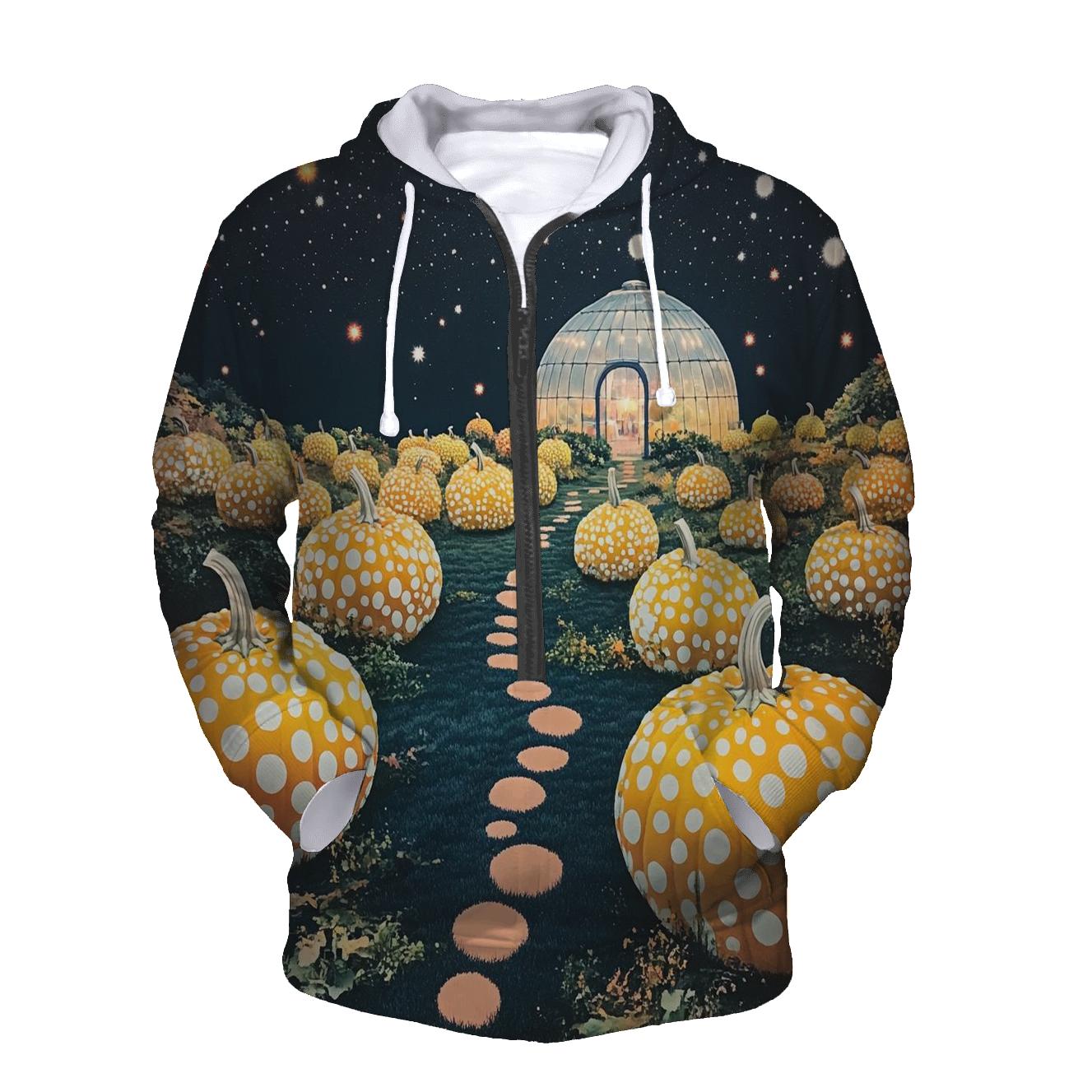 Yayoi Kusama Inspired Cosmic Pumpkin Garden hoodies fashion