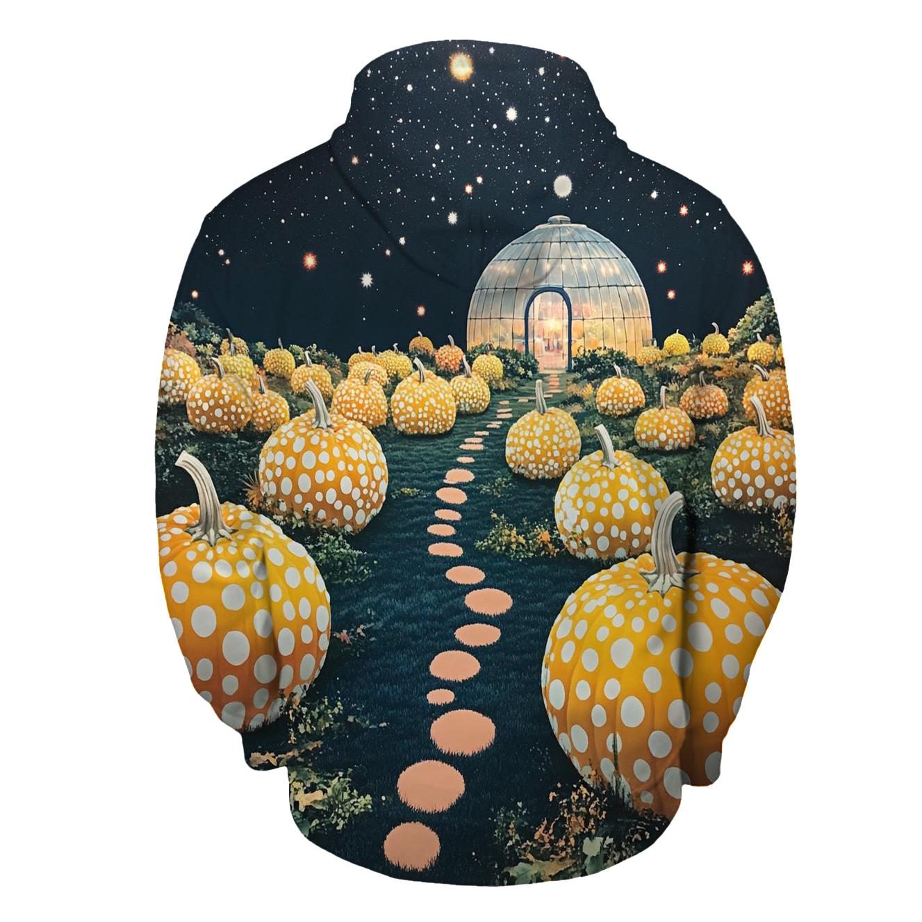 Yayoi Kusama Inspired Cosmic Pumpkin Garden hoodies fashion