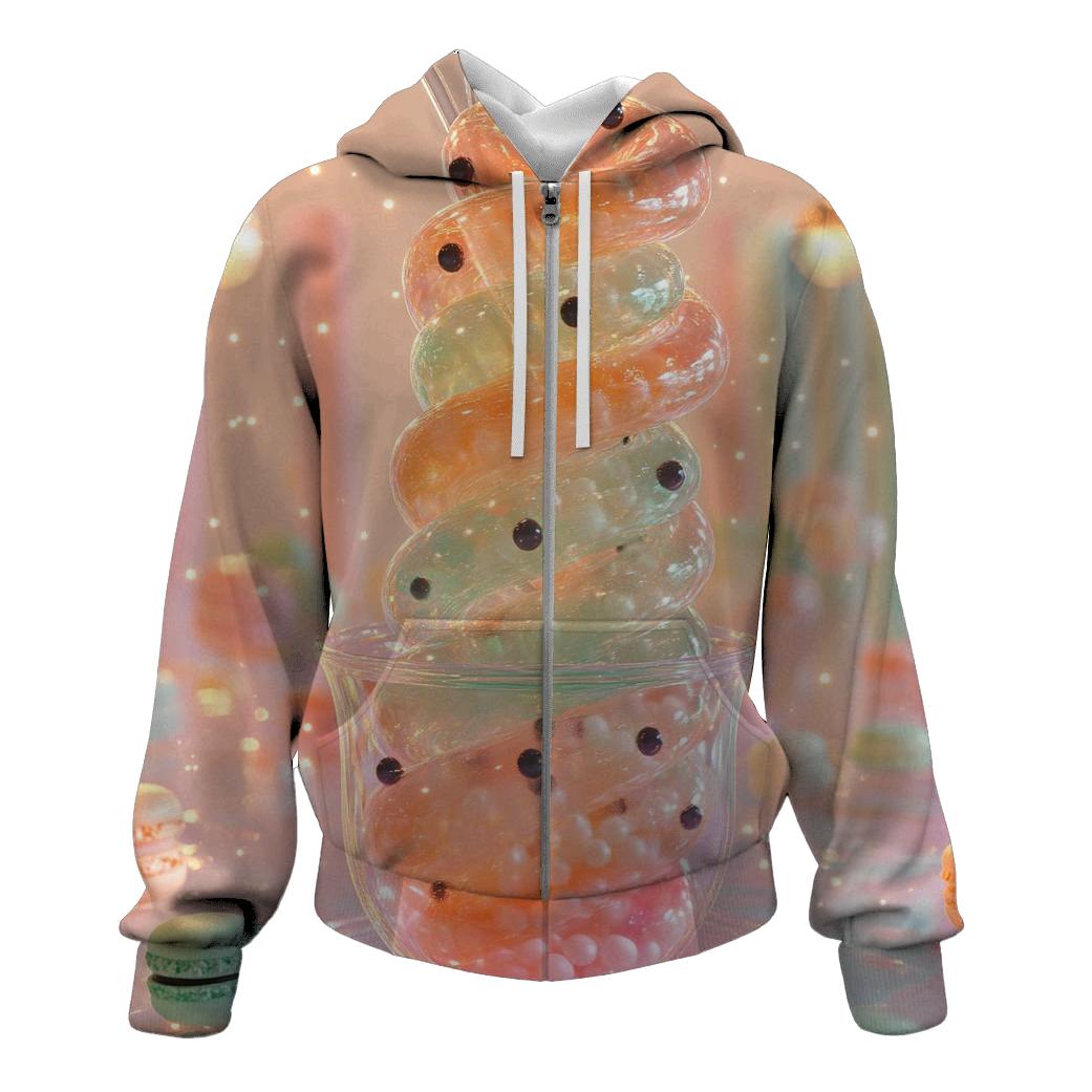 Gummy Bubble Tea Tornado graphic hoodies