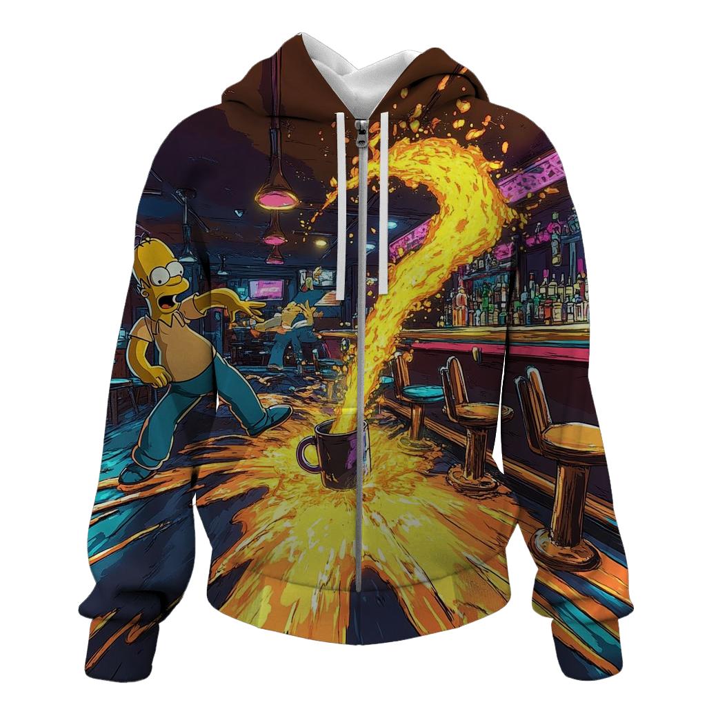 Moes Tavern Neon Spill Dimension designer hoodies