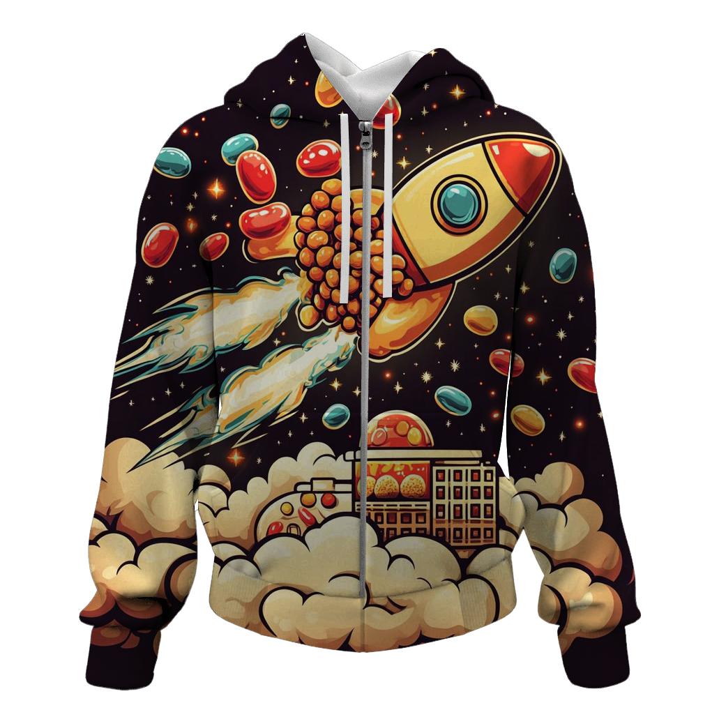 Cereal Mascot Rocket Crunch printed hoodies