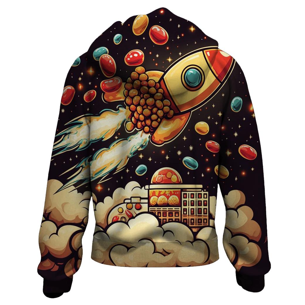 Cereal Mascot Rocket Crunch printed hoodies