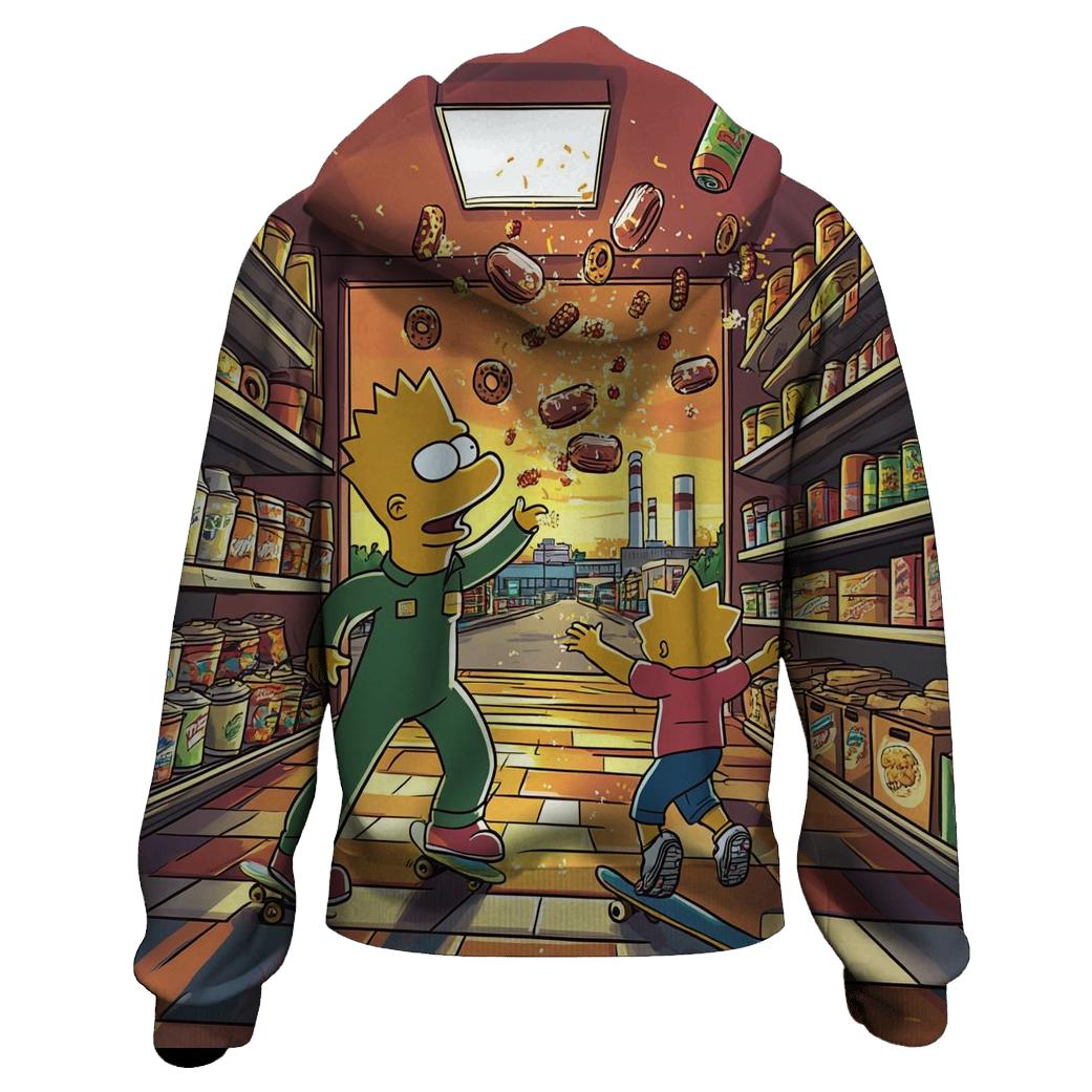 Kwik E Mart Snack Meteor Shower zip-up hoodies